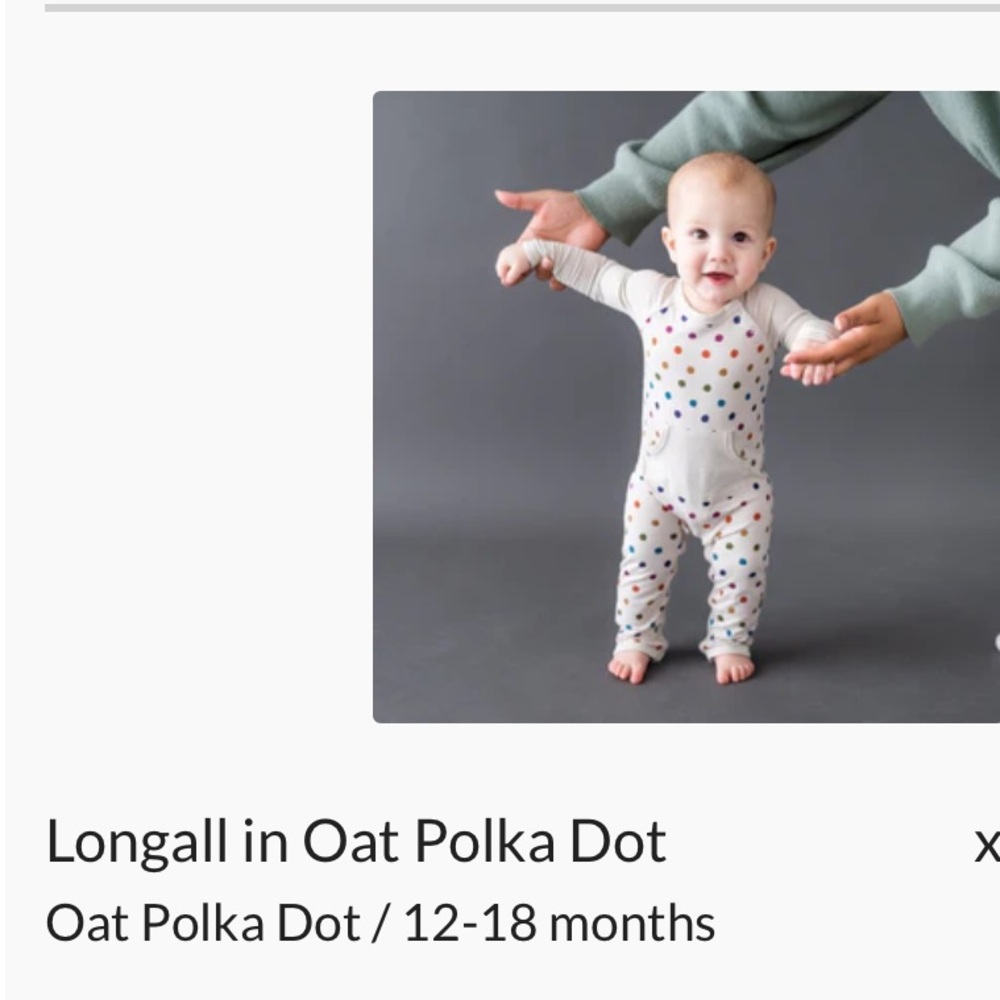 Kyte Baby - Longall in Oat Polka Dot